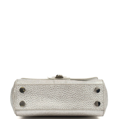 Aspinal of London Shoulder Bag Lottie Micro in Metallic, Leather — Detail View