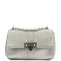 Aspinal of London Shoulder Bag Lottie Micro in Metallic, Leather — Front View