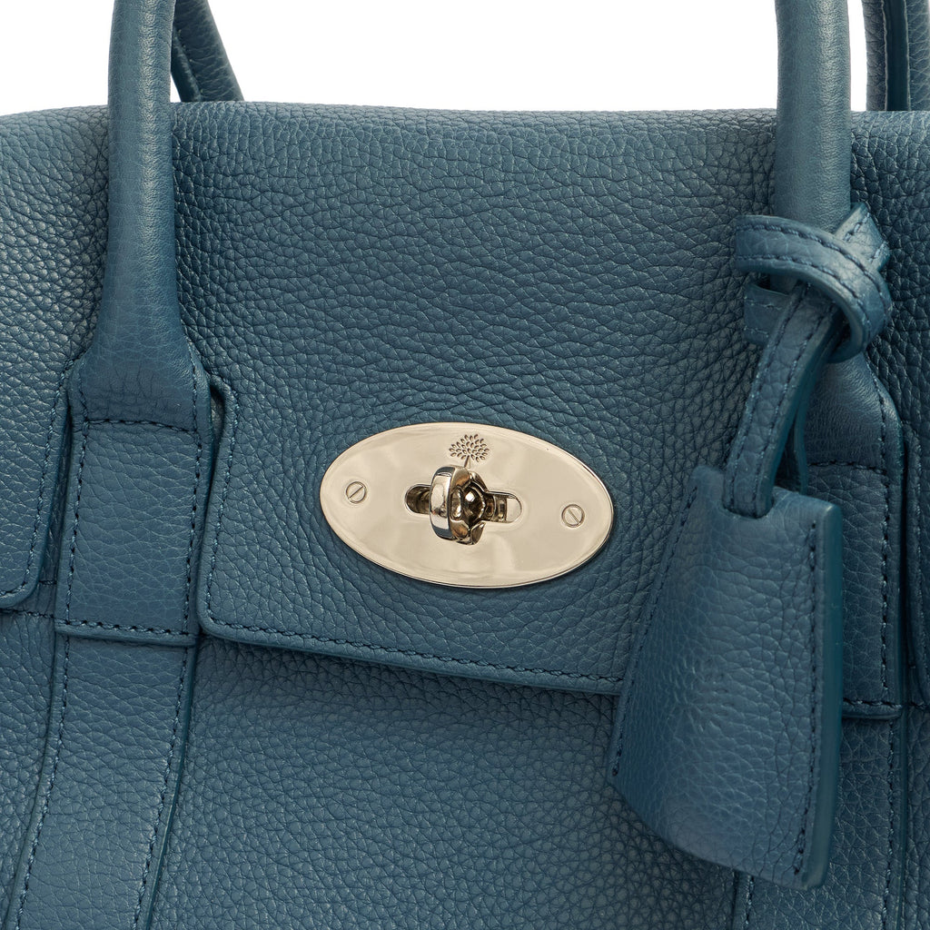 Mulberry Cross Body Bayswater with Strap- Small in Steel Blue, Leather — Lifestyle View
