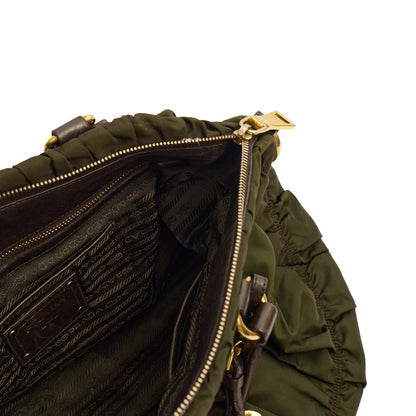 Prada Tote Lux Tote in Green, Nylon — Alternate View 11