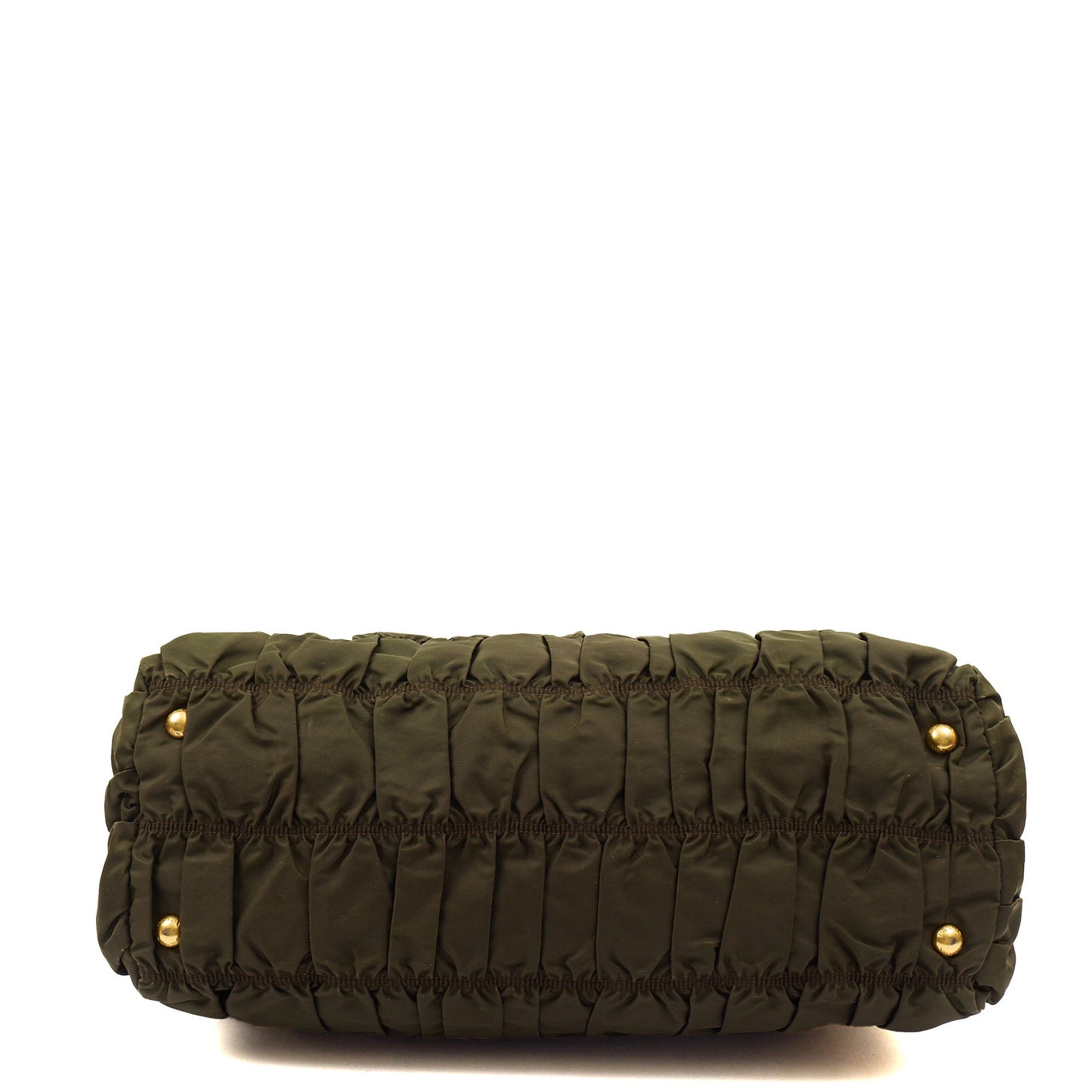 Prada Tote Lux Tote in Green, Nylon — Top View