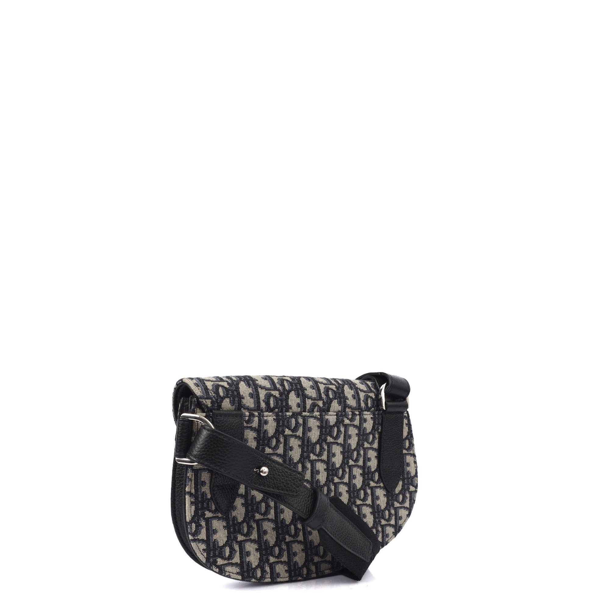 Christian Dior Cross Body Homme - Saddle Bag in Blue, Fabric — Side View