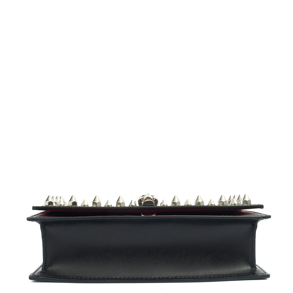 Alexander McQueen Cross Body Skull Lock Shoulder Bag - Small in Black, Leather — Top View
