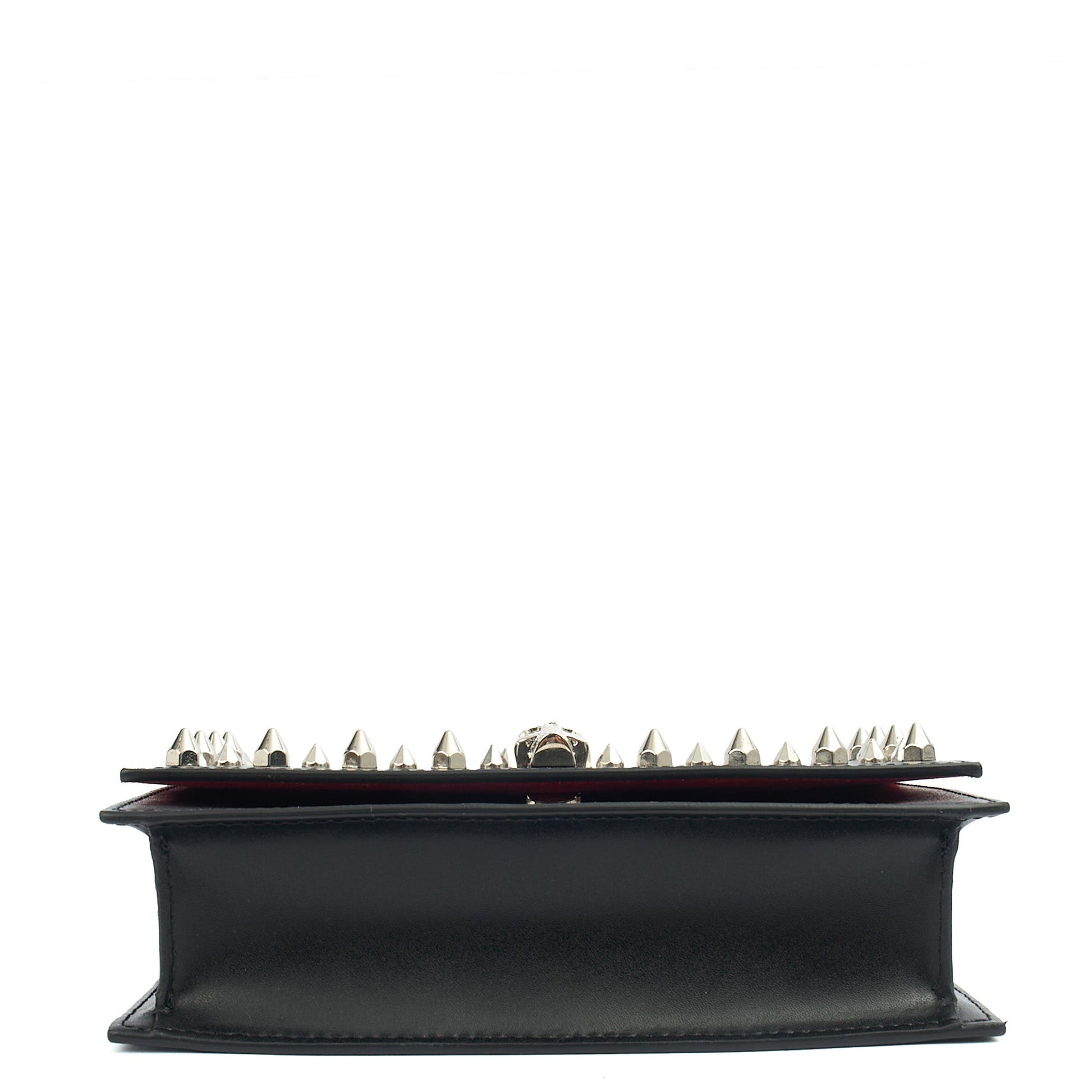 Alexander McQueen Cross Body Skull Lock Shoulder Bag - Small in Black, Leather — Top View