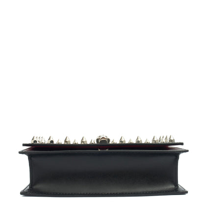 Alexander McQueen Cross Body Skull Lock Shoulder Bag - Small in Black, Leather — Top View