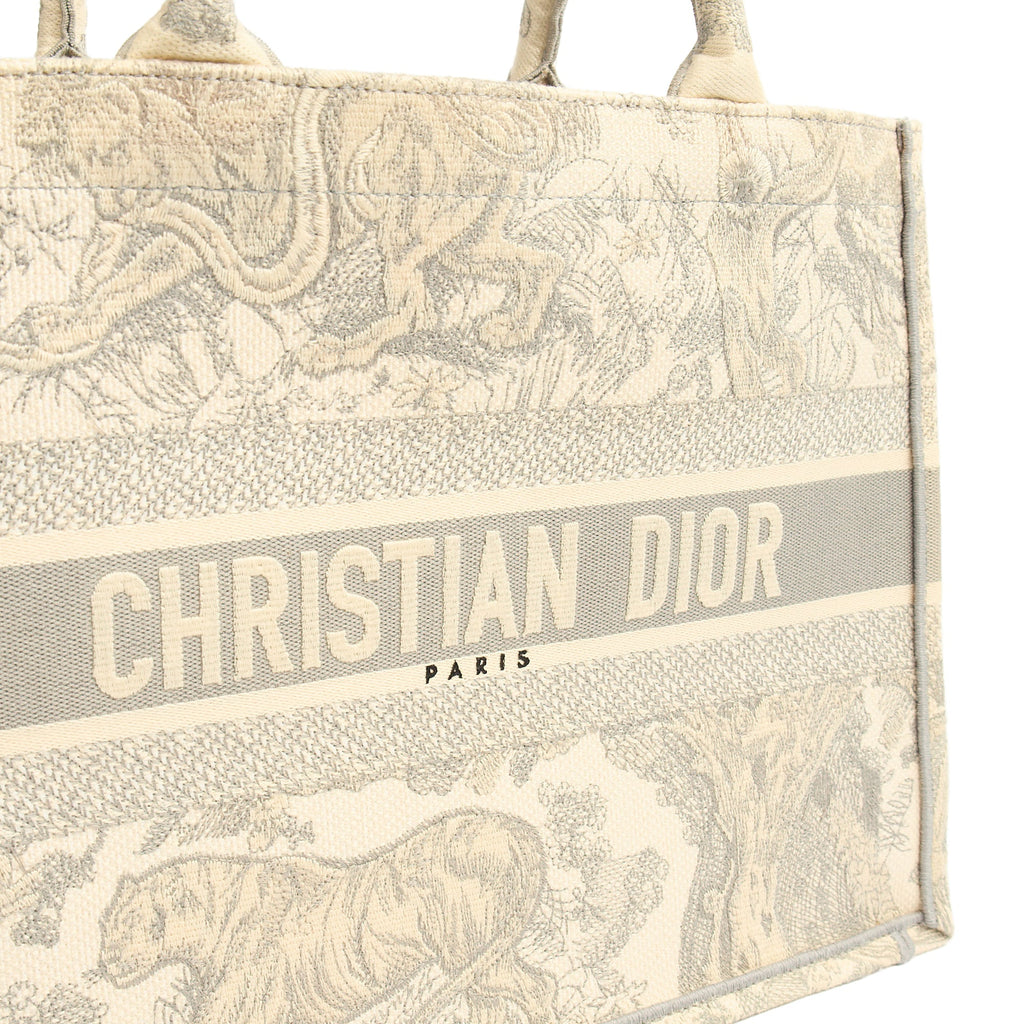 Christian Dior Tote Book Tote - Small in Blue, Dior Oblique Embroidery — Lifestyle View