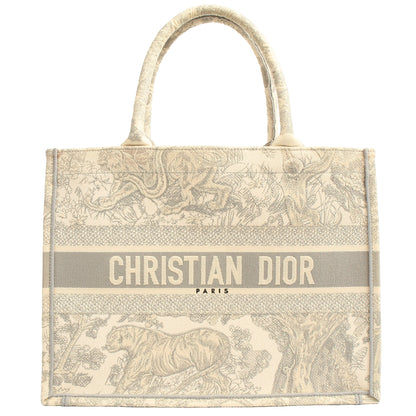 Christian Dior Tote Book Tote - Small in Blue, Dior Oblique Embroidery — Front View