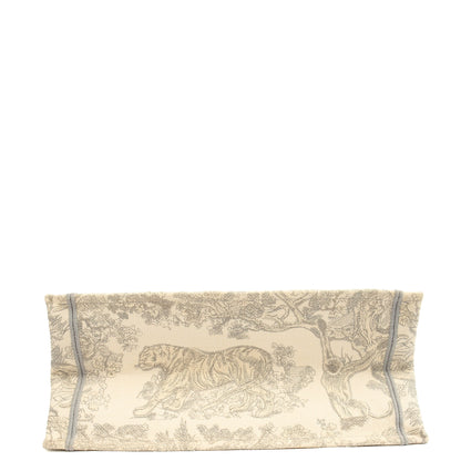 Christian Dior Tote Book Tote - Small in Blue, Dior Oblique Embroidery — Top View