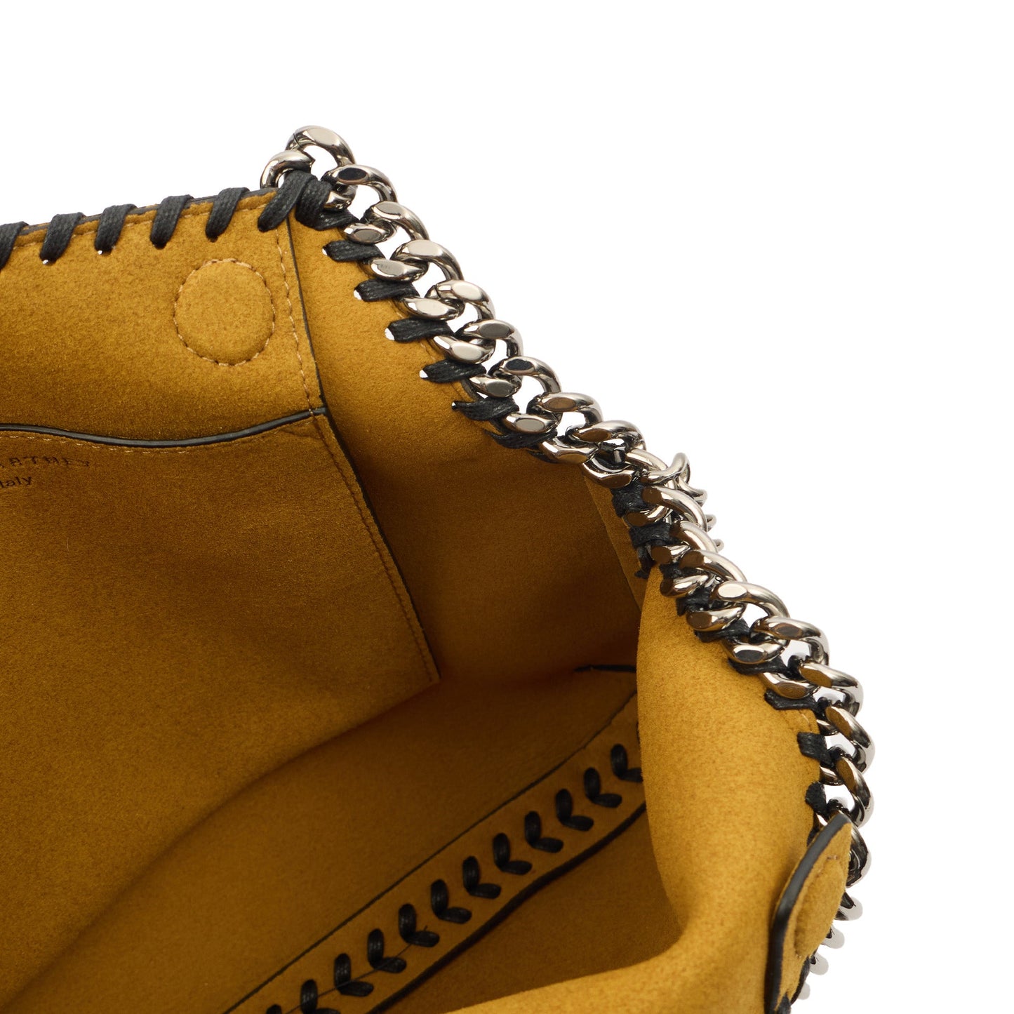 Stella McCartney Tote Falabella Tote in Black, Velvet — Detail View
