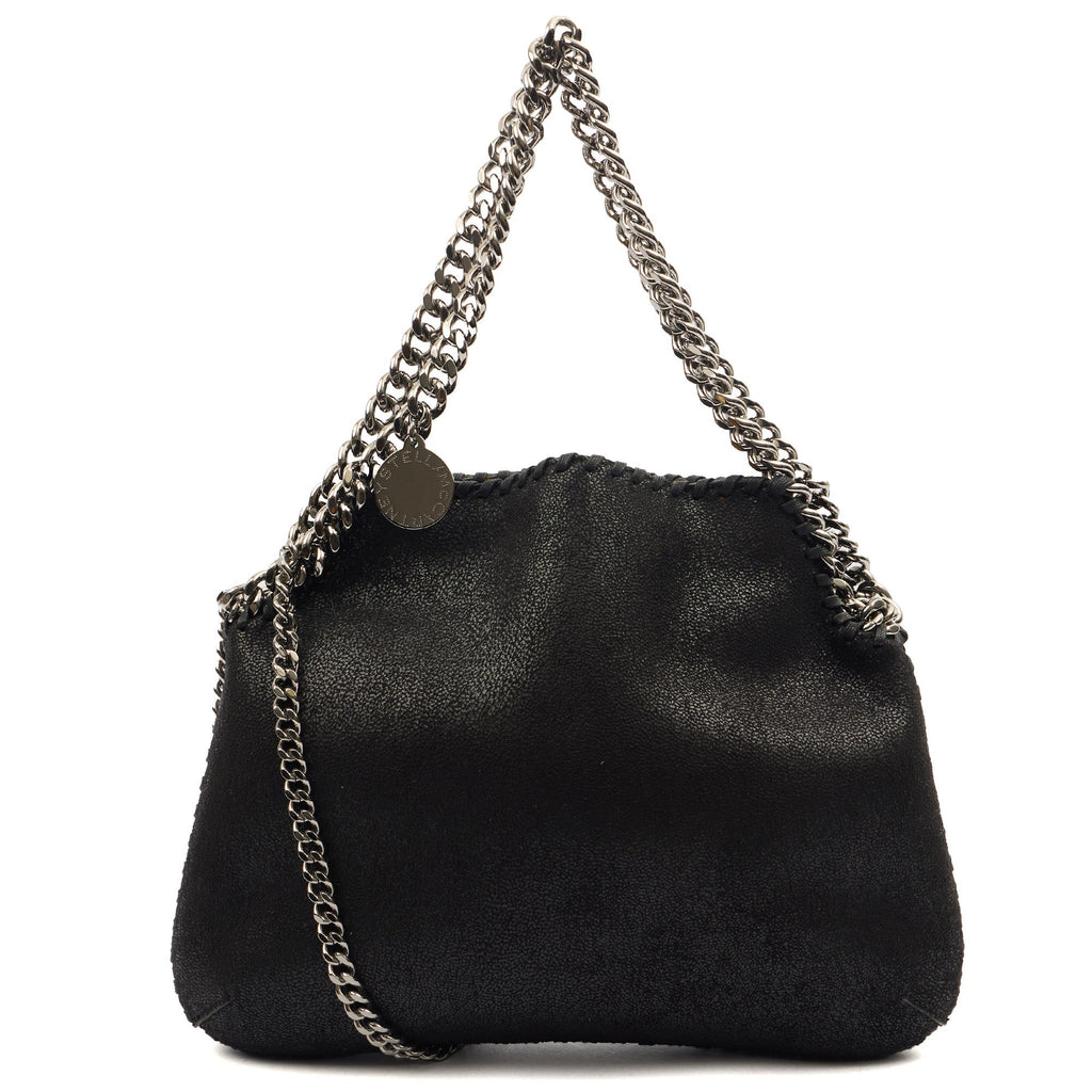 Stella McCartney Tote Falabella Tote in Black, Velvet — Front View