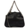 Stella McCartney Tote Falabella Tote in Black, Velvet — Front View