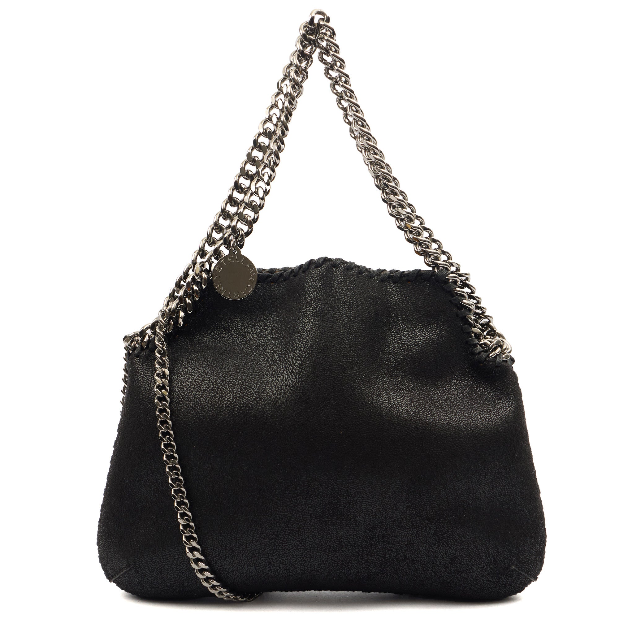 Stella McCartney Tote Falabella Tote in Black, Velvet — Front View