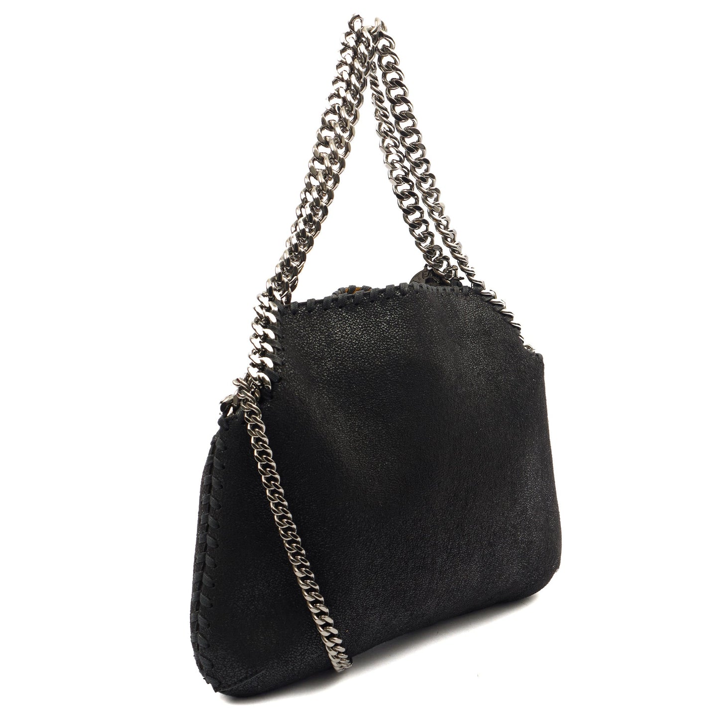 Stella McCartney Tote Falabella Tote in Black, Velvet — Side View
