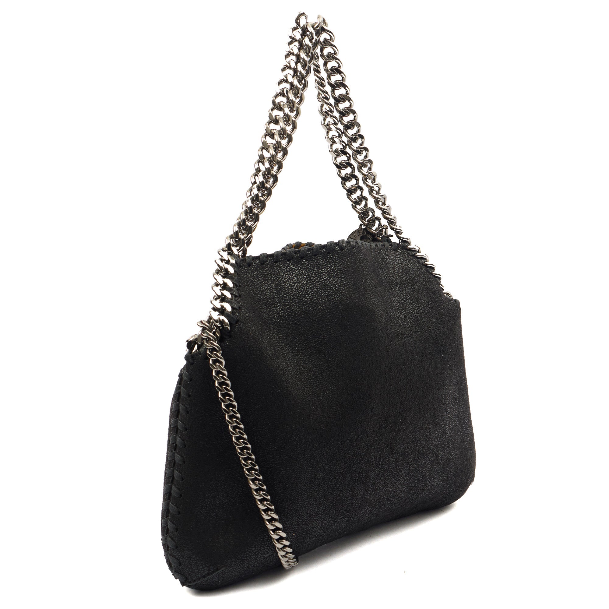 Stella McCartney Tote Falabella Tote in Black, Velvet — Side View