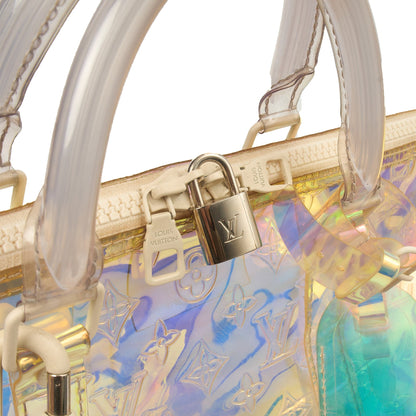 Louis Vuitton Soft Sided Prism Keepall Bandouliere 50 in Multi, Plastic — Side View