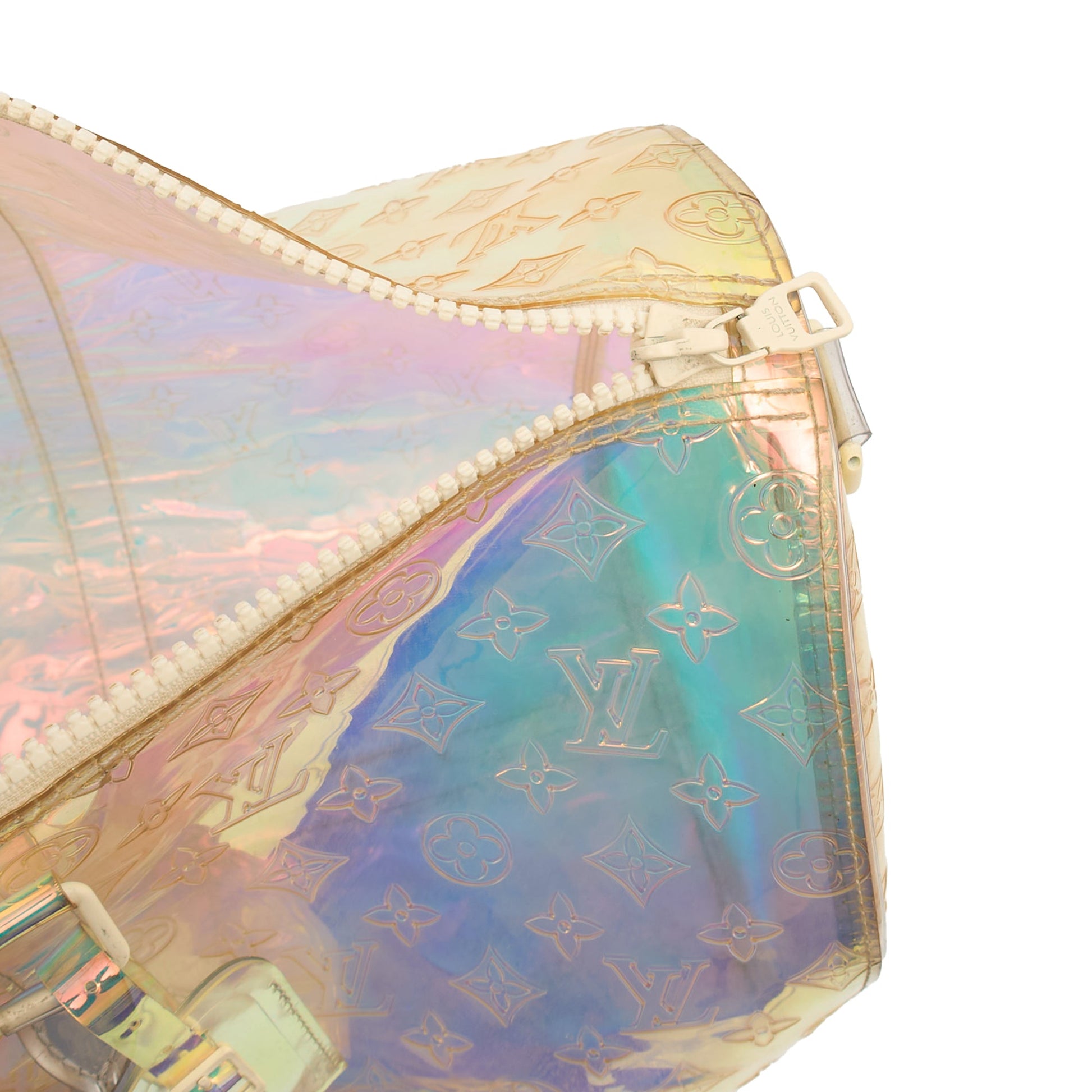 Louis Vuitton Soft Sided Prism Keepall Bandouliere 50 in Multi, Plastic — Alternate View 7