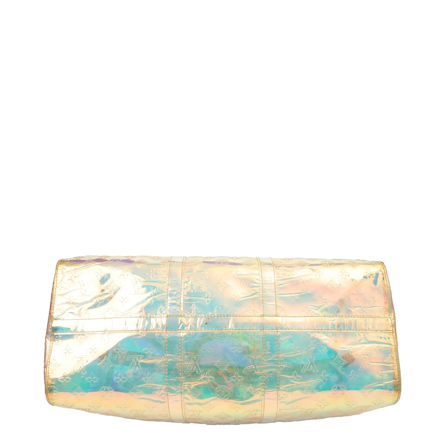 Louis Vuitton Soft Sided Prism Keepall Bandouliere 50 in Multi, Plastic — Detail View