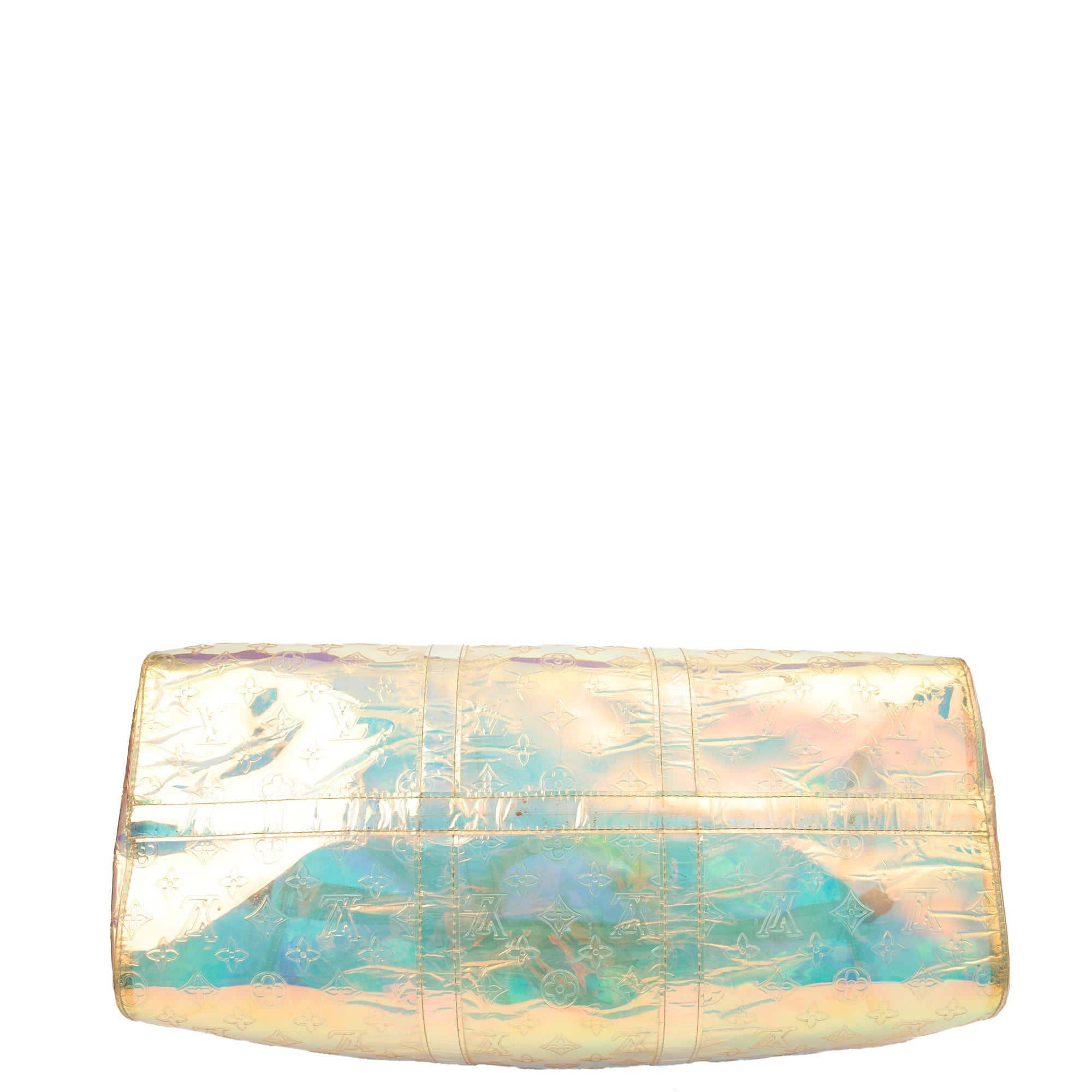 Louis Vuitton Soft Sided Prism Keepall Bandouliere 50 in Multi, Plastic — Detail View