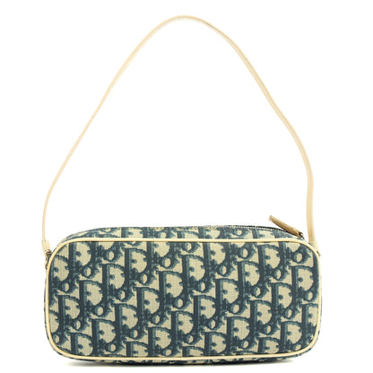 Christian Dior Shoulder Bag Trotter Pochette in Blue, Canvas — Top View