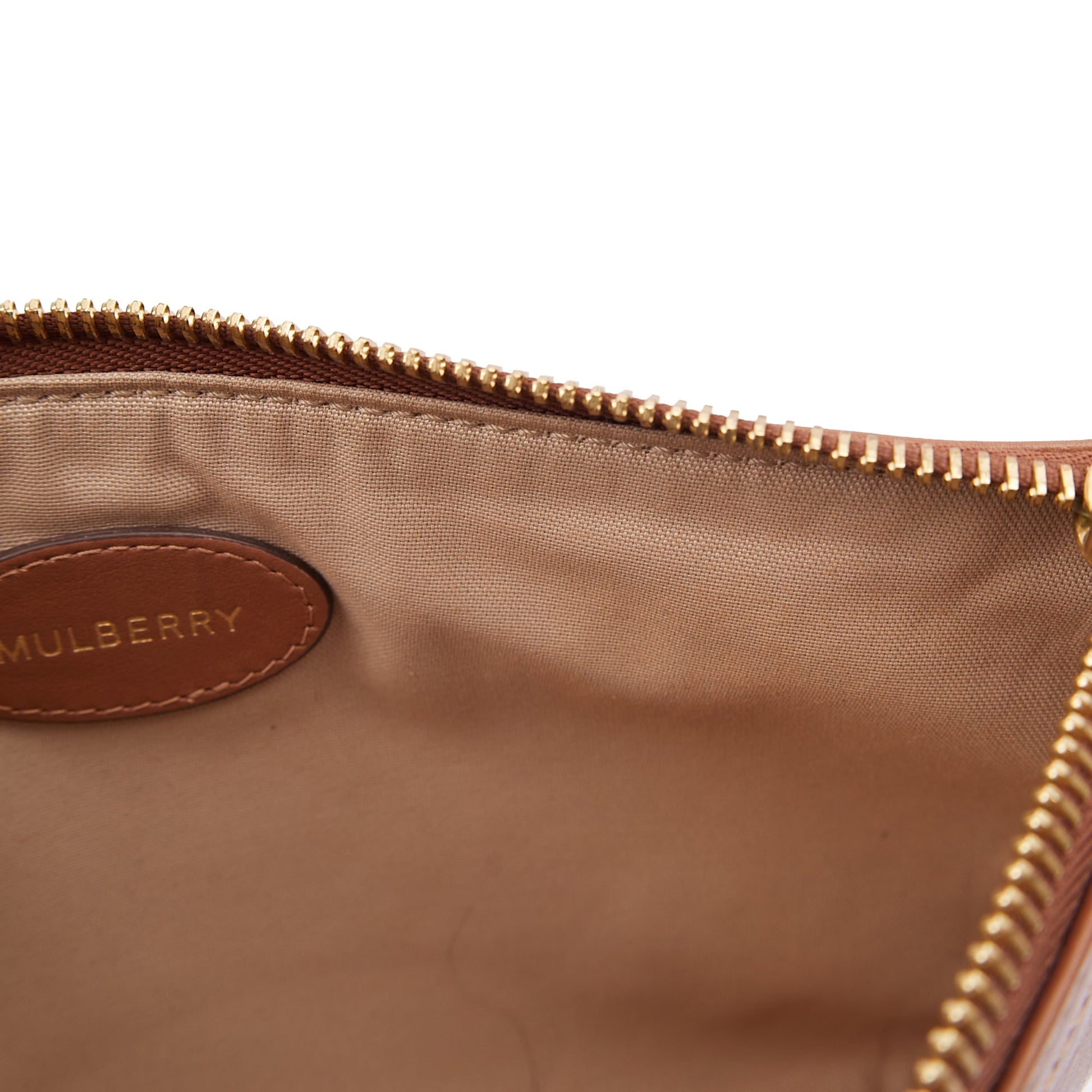 Mulberry Clutch Clutch in Oak, Leather — Detail View