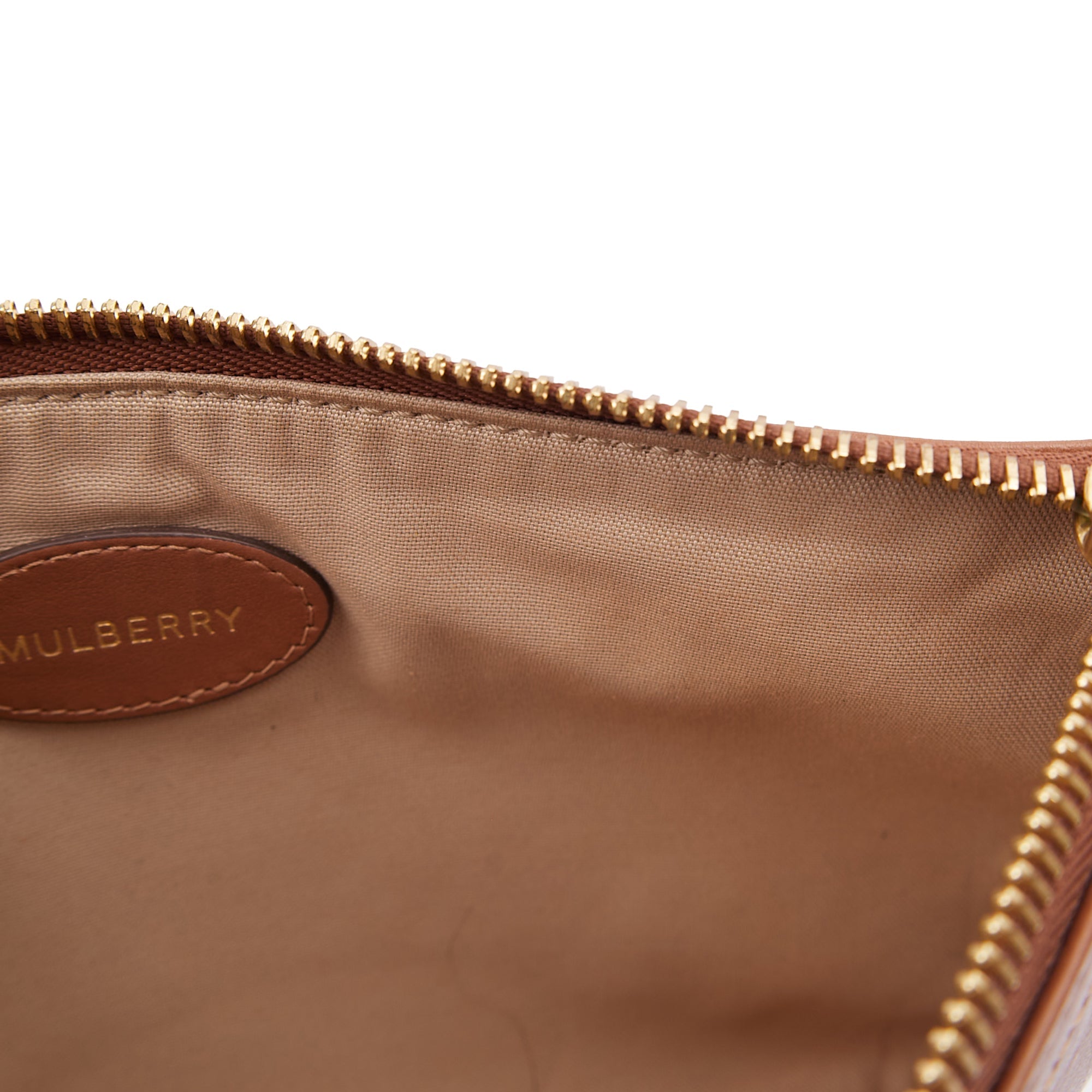 Mulberry Clutch Clutch in Oak, Leather — Detail View