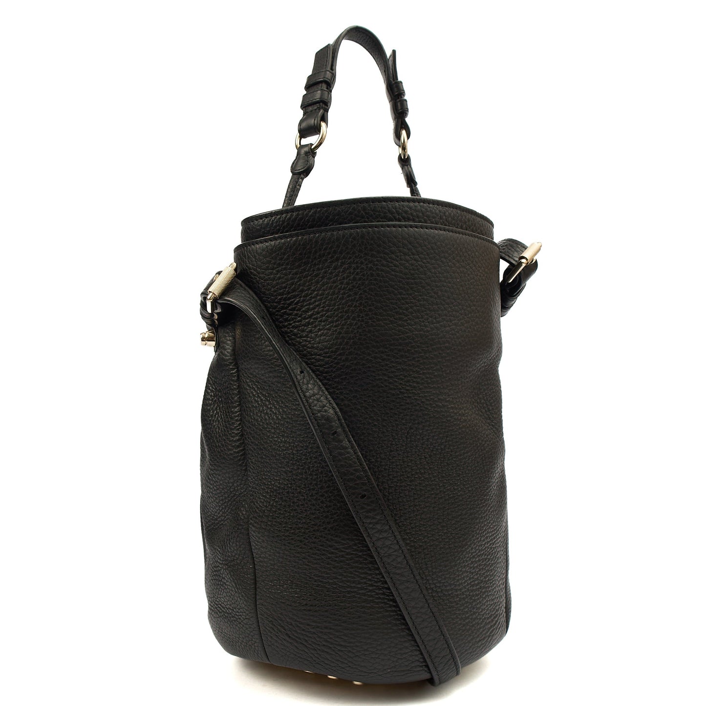 Alexander Wang Bucket Bag Diego Bucket Bag in Black, Leather — Side View