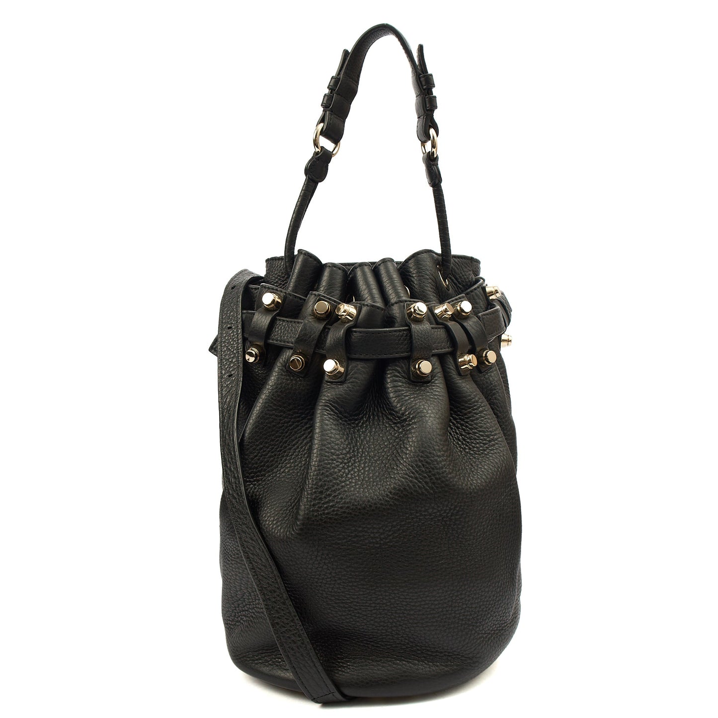 Alexander Wang Bucket Bag Diego Bucket Bag in Black, Leather — Front View