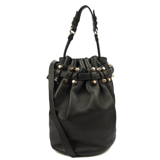 Alexander Wang Bucket Bag Diego Bucket Bag in Black, Leather — Front View