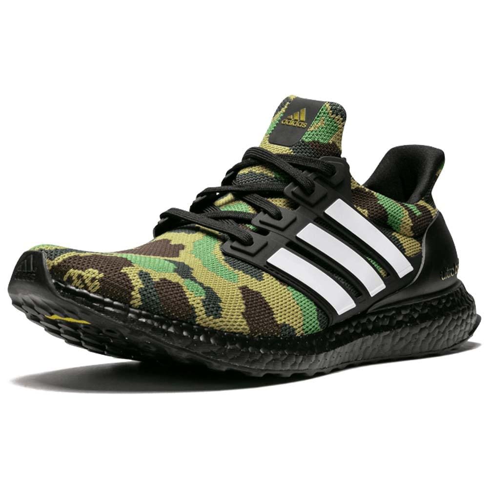 BAPE x adidas Ultra Boost Green Camo — UK 3.5 | EU 36 | US 4 — Top View