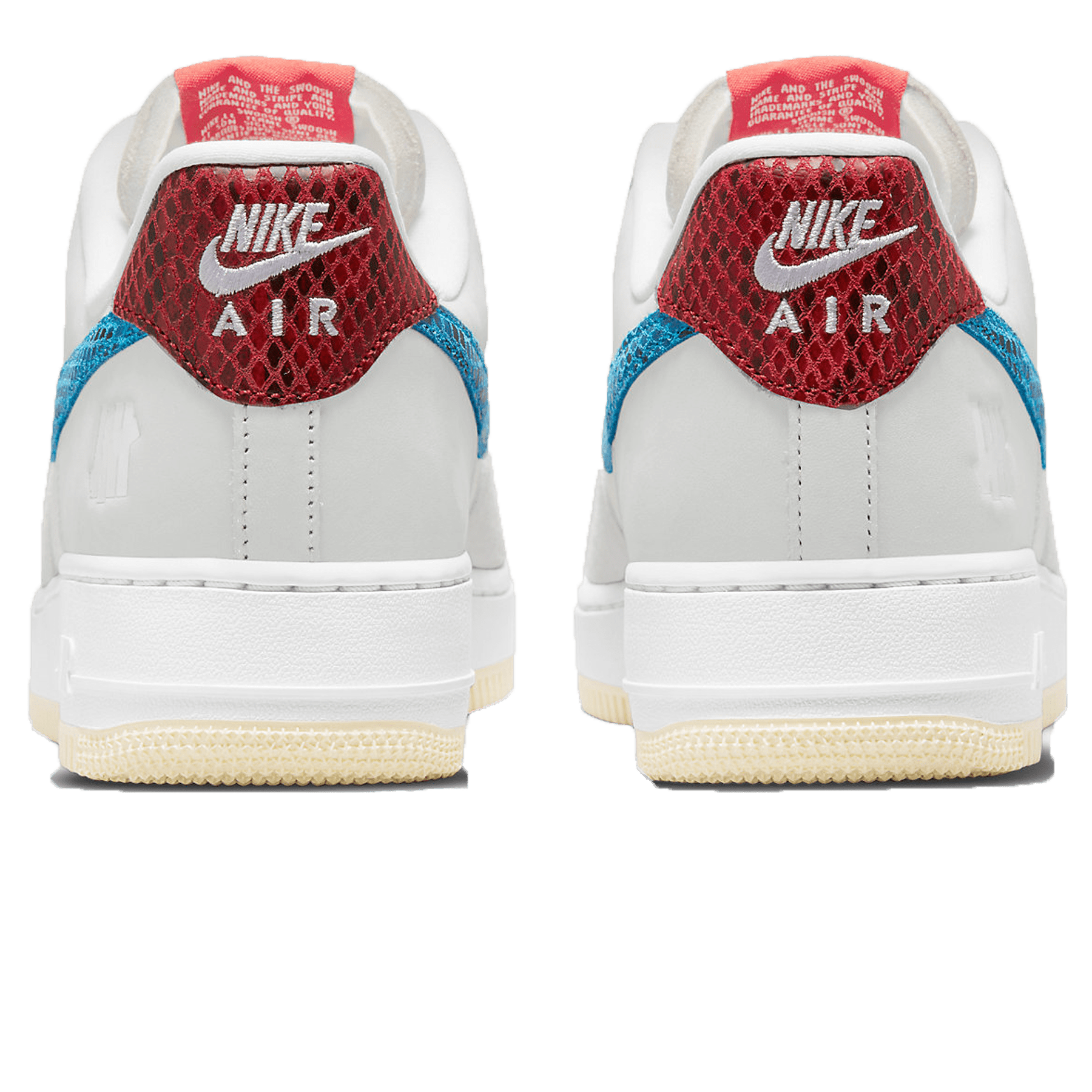 Undefeated x Nike Air Force 1 Low '5 On It' — UK 3 | EU 35.5 | US 3.5 — Back View