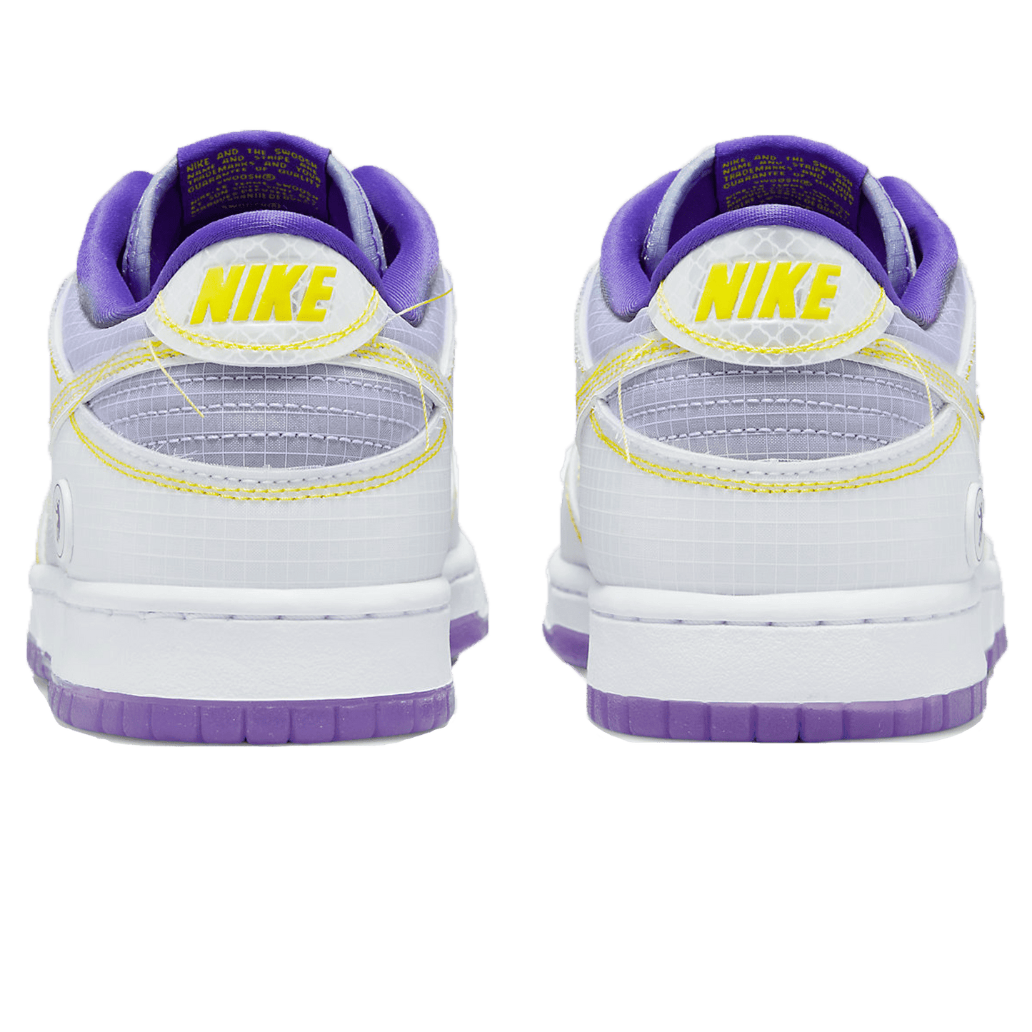 Union LA x Nike Dunk Low 'Passport Pack - Court Purple' — UK 3 | EU 35.5 | US 3.5 — Back View