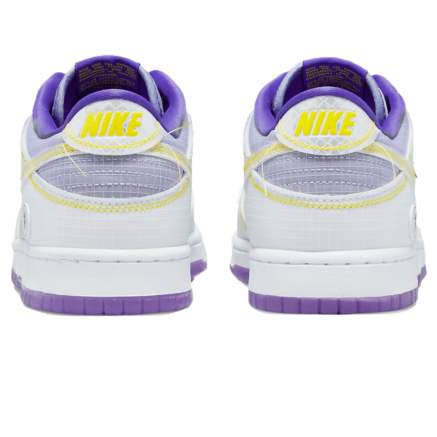 Union LA x Nike Dunk Low 'Passport Pack - Court Purple' — UK 3 | EU 35.5 | US 3.5 — Back View
