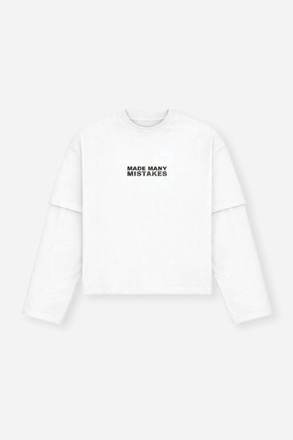 Benir Clothing Made Many Mistakes T-Shirt - Off White — XS — Front View