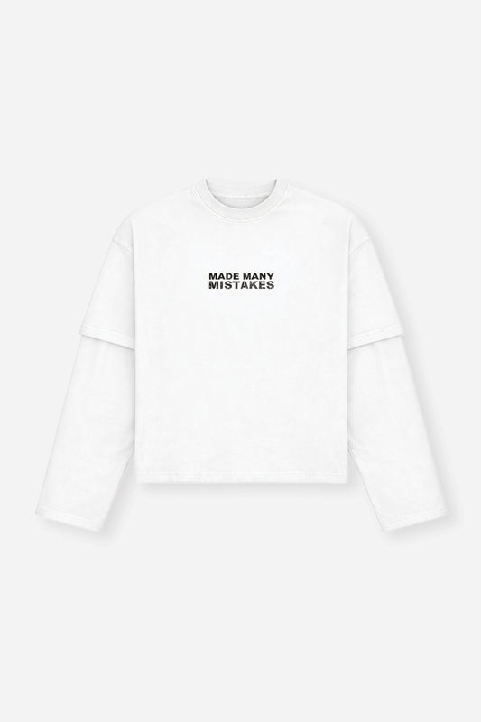Benir Clothing Made Many Mistakes T-Shirt - Off White — XS — Front View