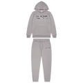 Trapstar Chenille Decoded Hooded Tracksuit-Grey Camo Edition — XXS — Front View