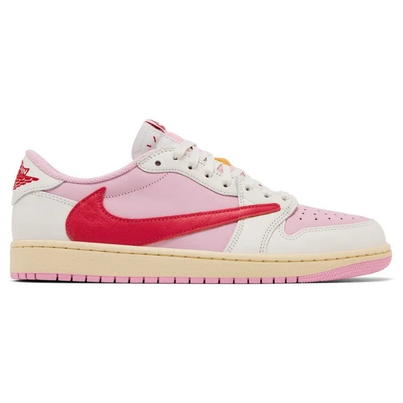 Travis Scott x Air Jordan 1 Retro Low OG 'Sail Tropical Pink' — UK 3.5 — Front View