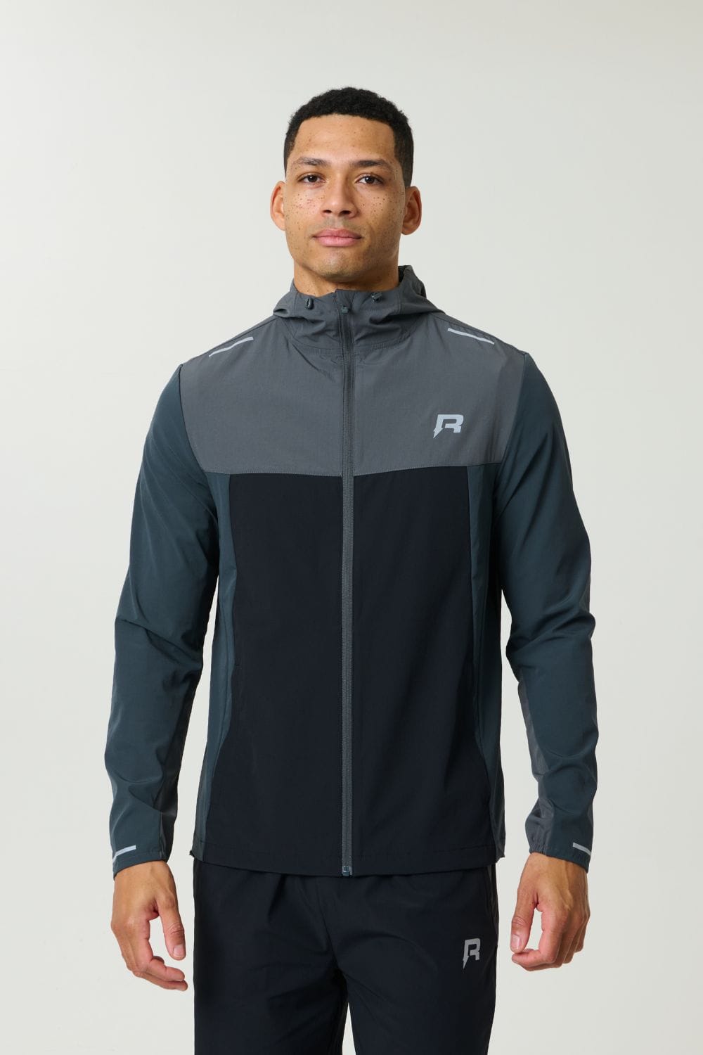 Reprimo Flight Windbreaker Jacket 'Slate Obsidian' — XXS — Front View