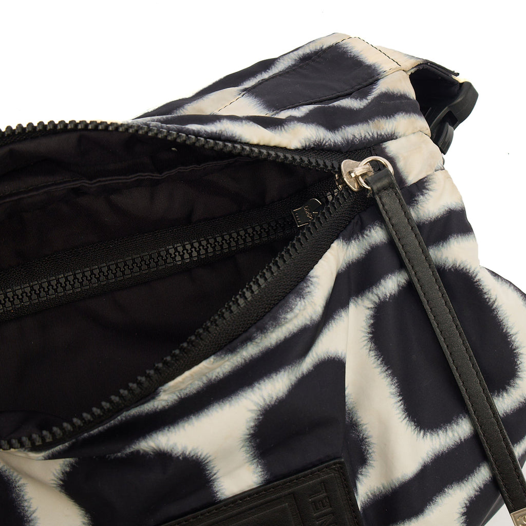 Chanel Shoulder Bag Round Messenger Bag  in Black, Fabric — Alternate View 11