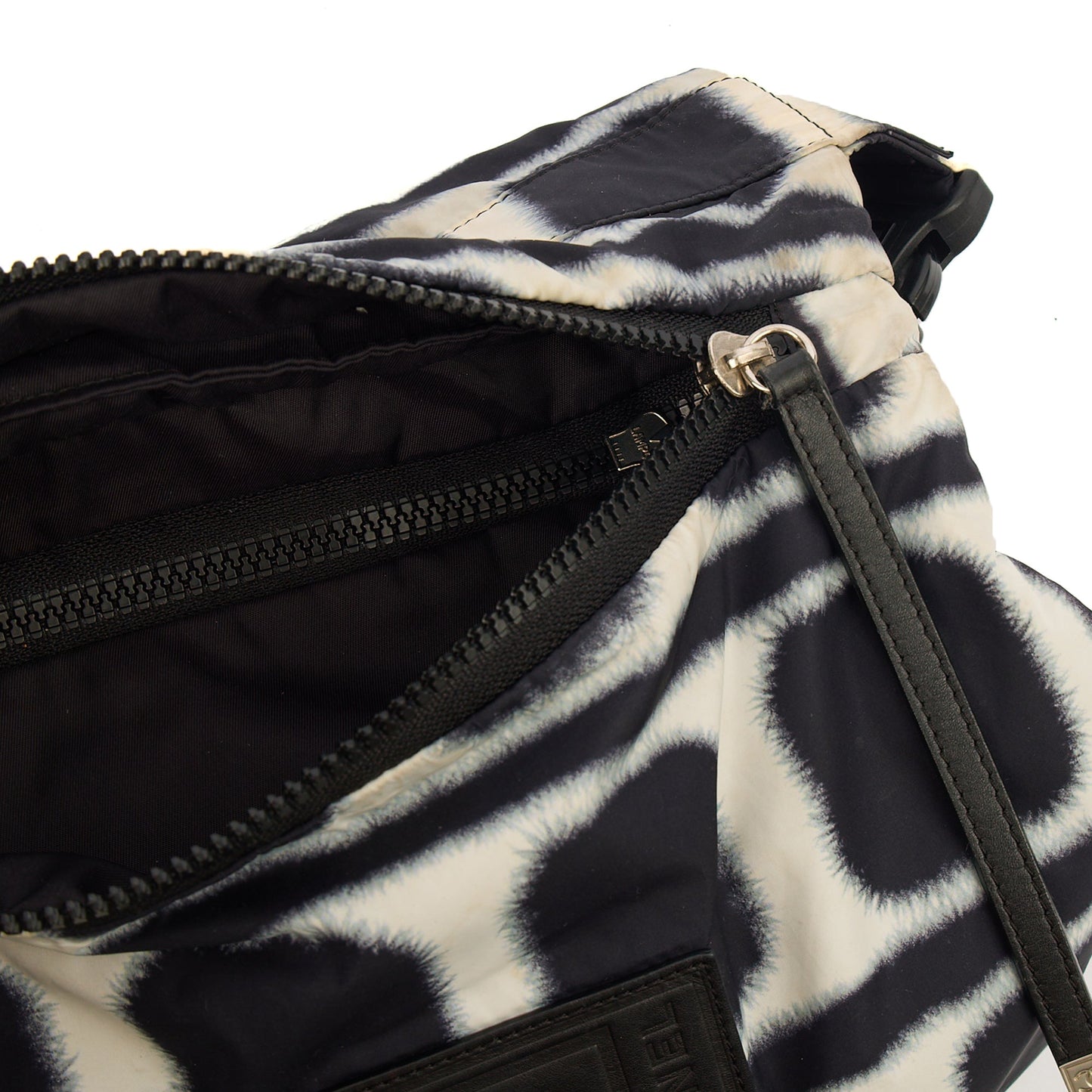 Chanel Shoulder Bag Round Messenger Bag  in Black, Fabric — Alternate View 11