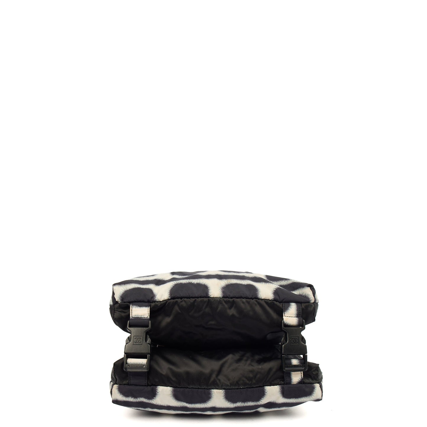 Chanel Shoulder Bag Round Messenger Bag  in Black, Fabric — Lifestyle View