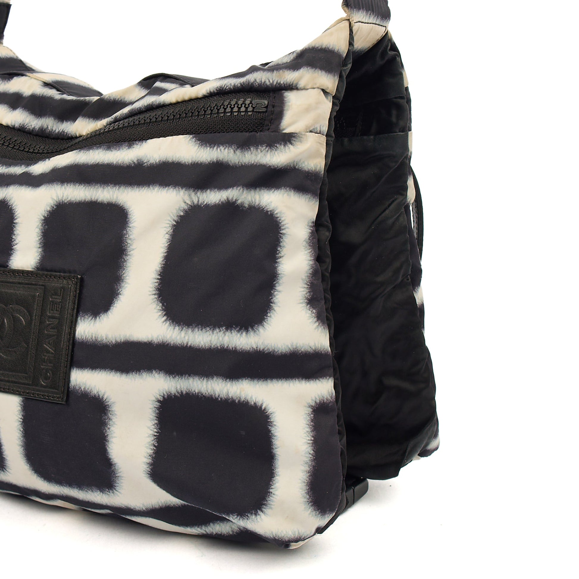 Chanel Shoulder Bag Round Messenger Bag  in Black, Fabric — Alternate View 7