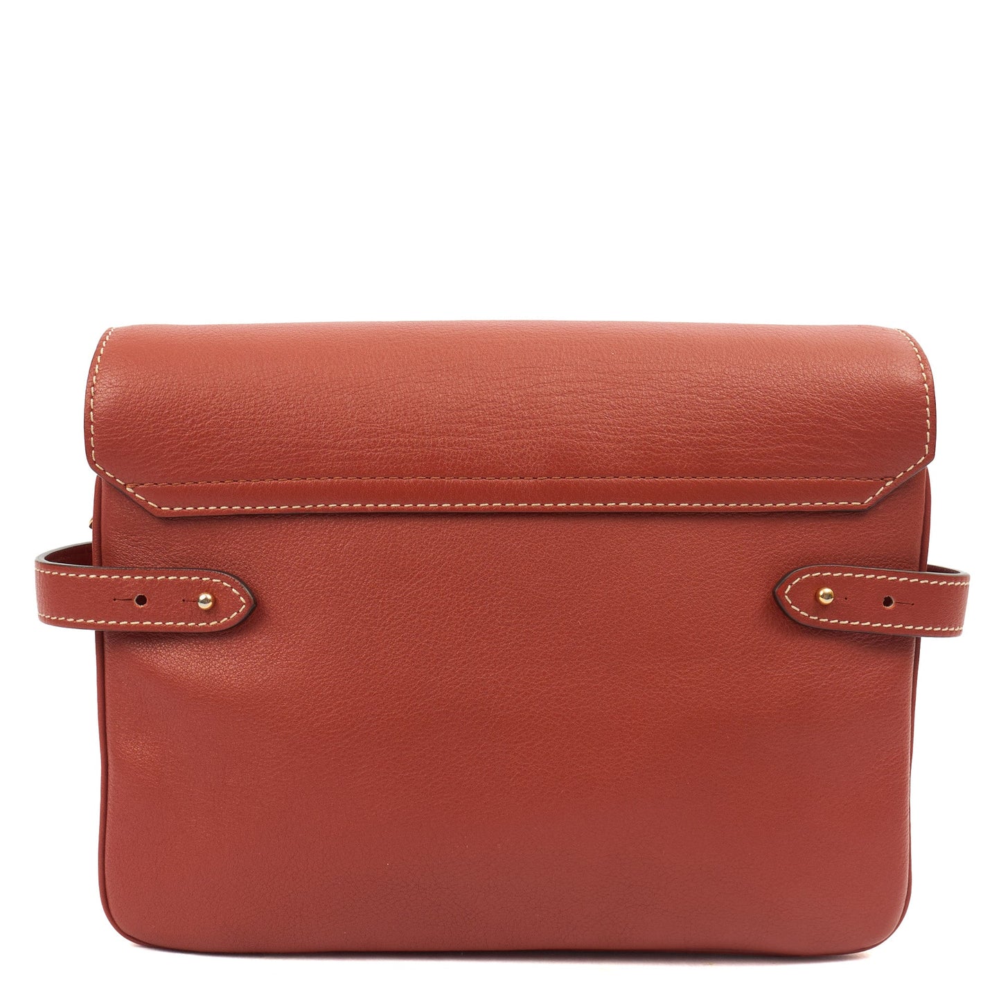 Mulberry Cross Body Belted Bayswater Satchel  in Red, Leather — Top View