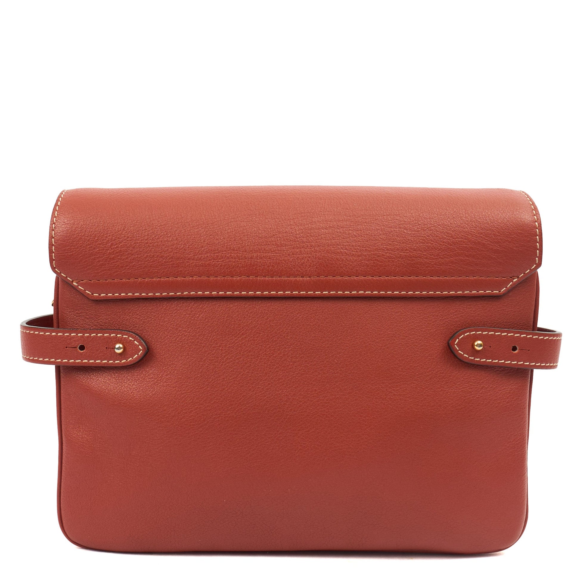 Mulberry Cross Body Belted Bayswater Satchel  in Red, Leather — Top View