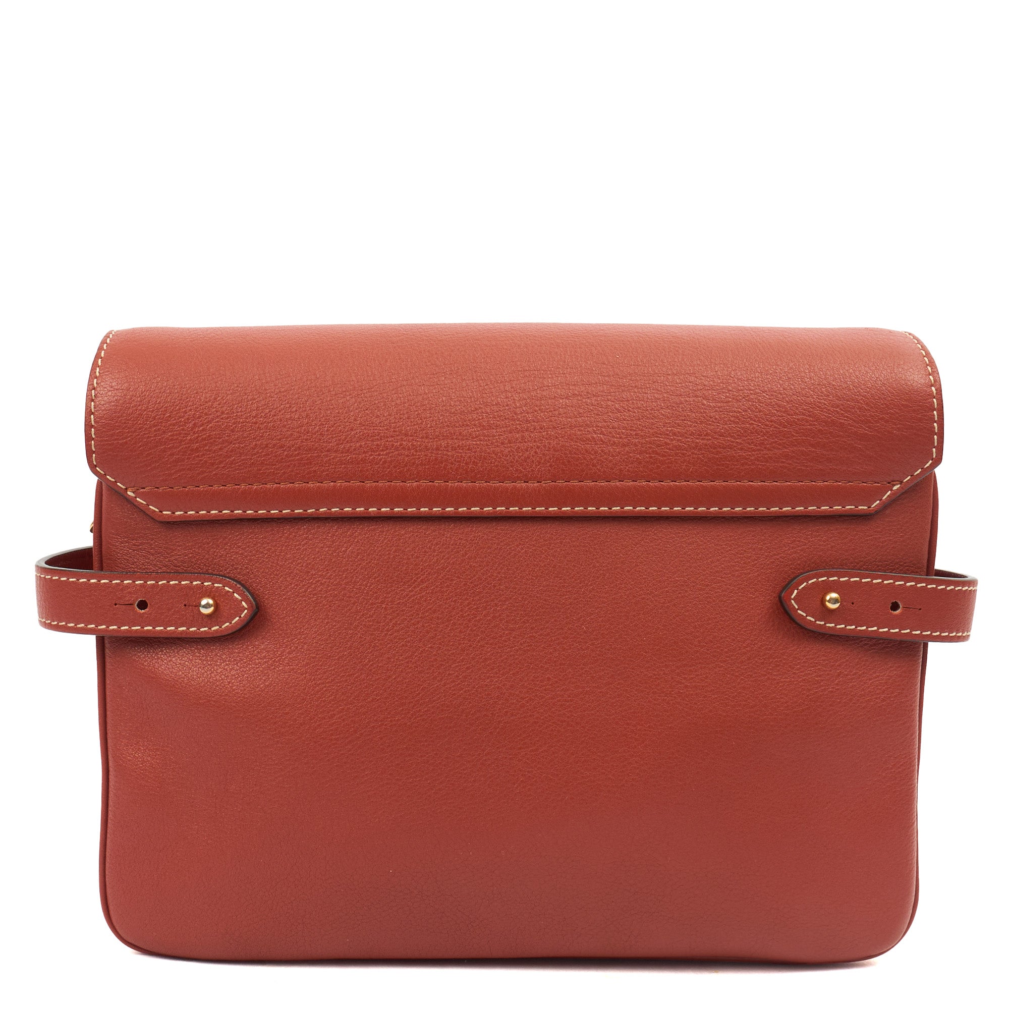 Mulberry Cross Body Belted Bayswater Satchel  in Red, Leather — Top View