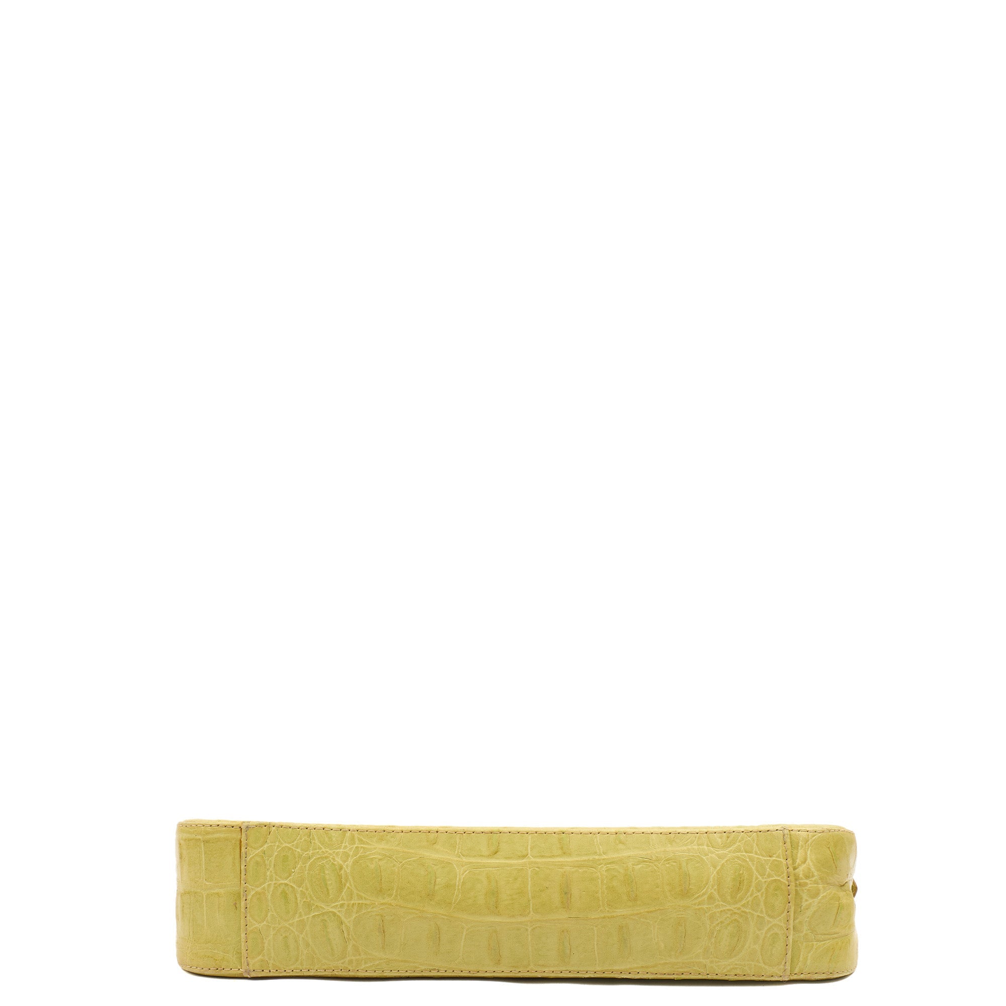 Mulberry Shoulder Bag Vintage Shoulder Bag in Green, Exotic Effect Leather — Detail View
