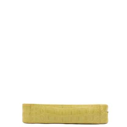 Mulberry Shoulder Bag Vintage Shoulder Bag in Green, Exotic Effect Leather — Detail View