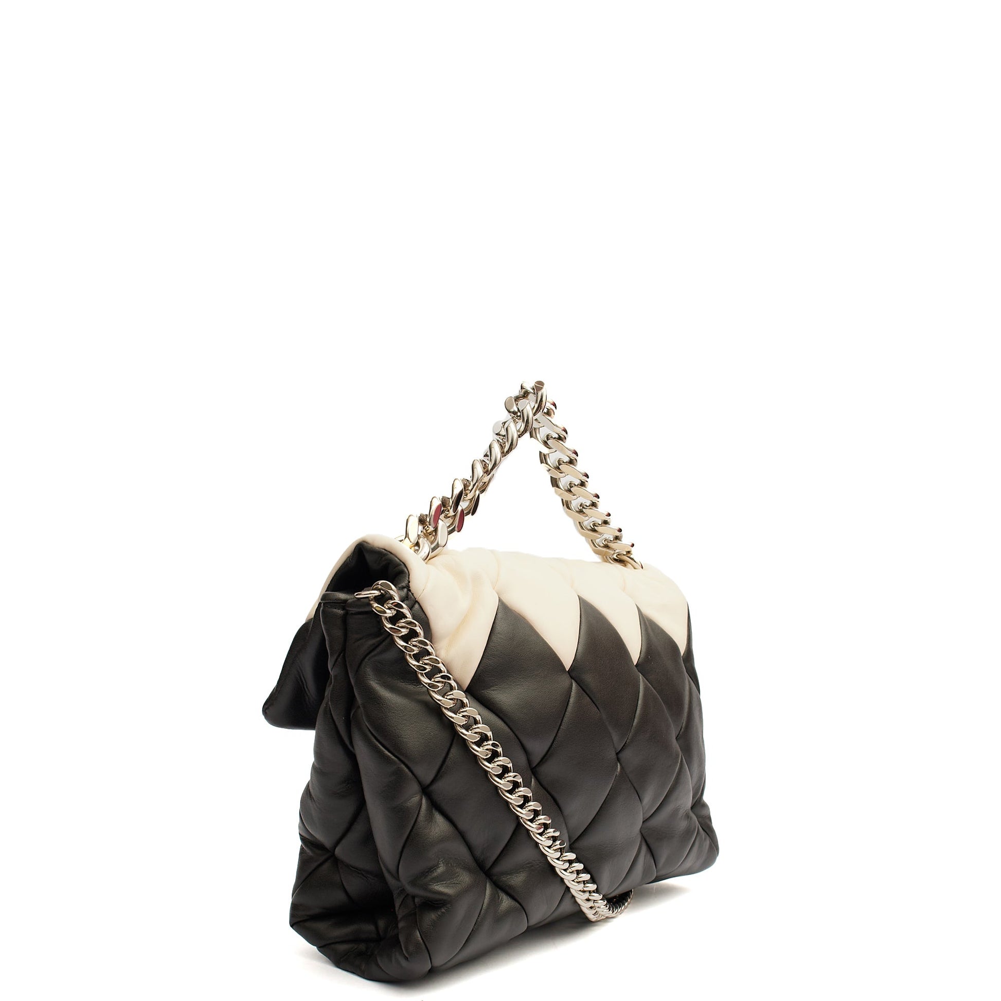Stella McCartney Shoulder Bag Beckett Bag in Grey, Leather — Side View