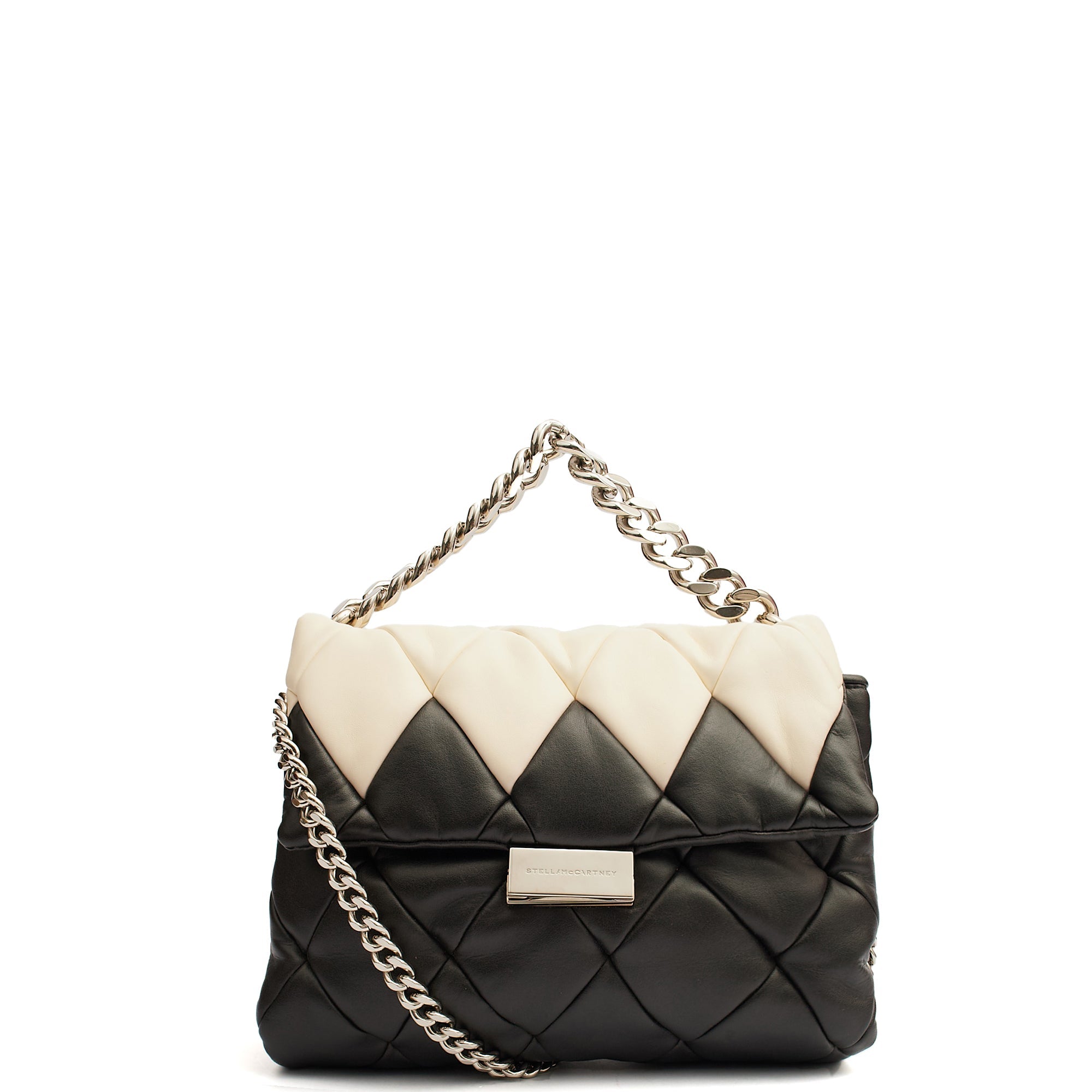 Stella McCartney Shoulder Bag Beckett Bag in Grey, Leather — Front View