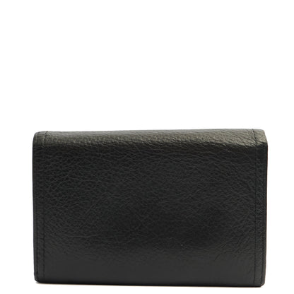 Mulberry Wallet Wallet in Black, Calfskin Leather — Back View