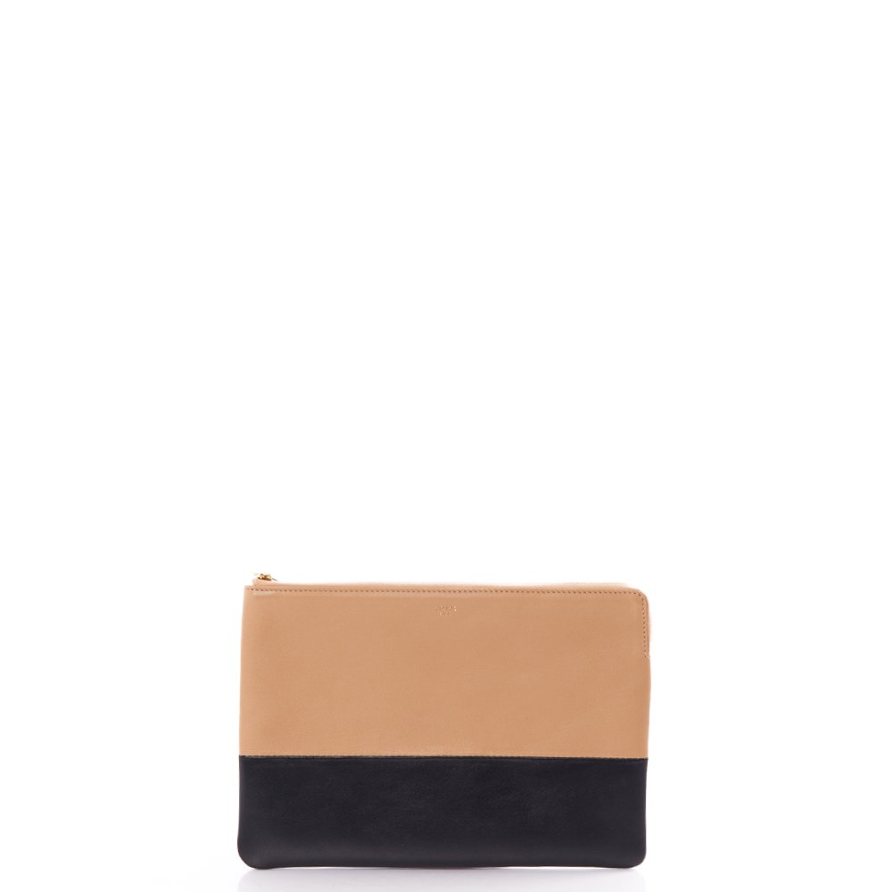 Celine Clutch Zip Pouch in Cream, Box Calfskin — Alternate View 7